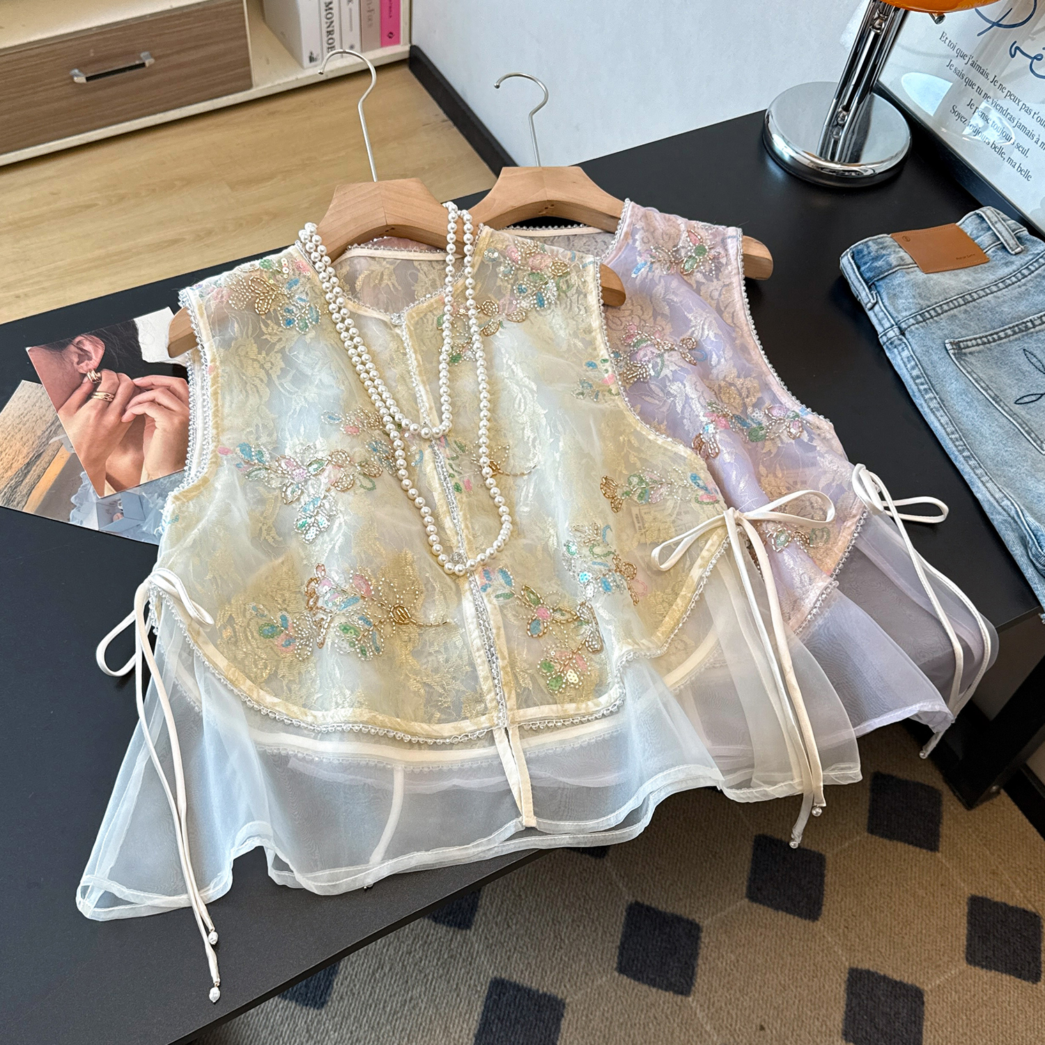 Embroidery Vest - New Chinese Style Heavy Embroidery Sequin