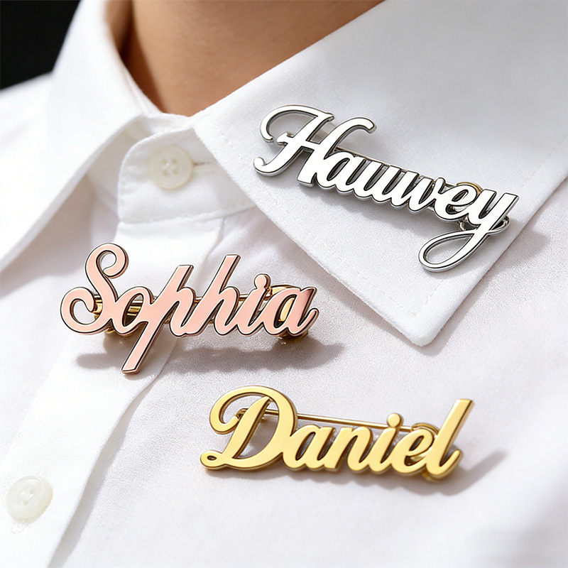 Embroidery Charm - Stainless Steel Custom Name Initial Letter