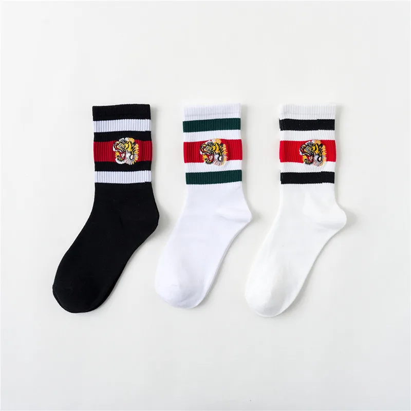 Embroidery On Socks - New Unisex Couple Tiger Head Embroidery