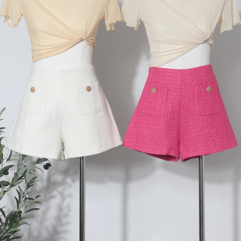Felt Sheet Wool - Winter New Tweed High Waist Wide-leg