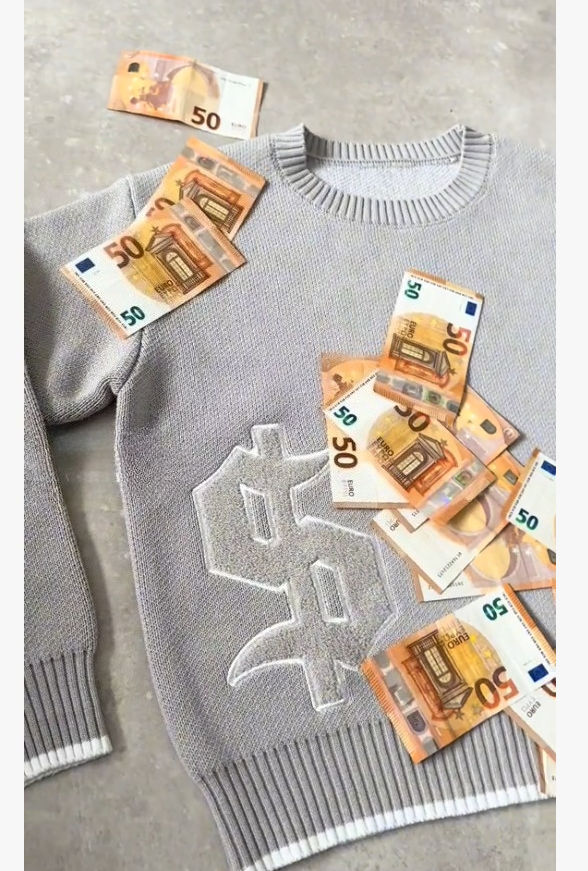 Embroidery Gold - Harajuku Casual gold Sweaters Round Neck