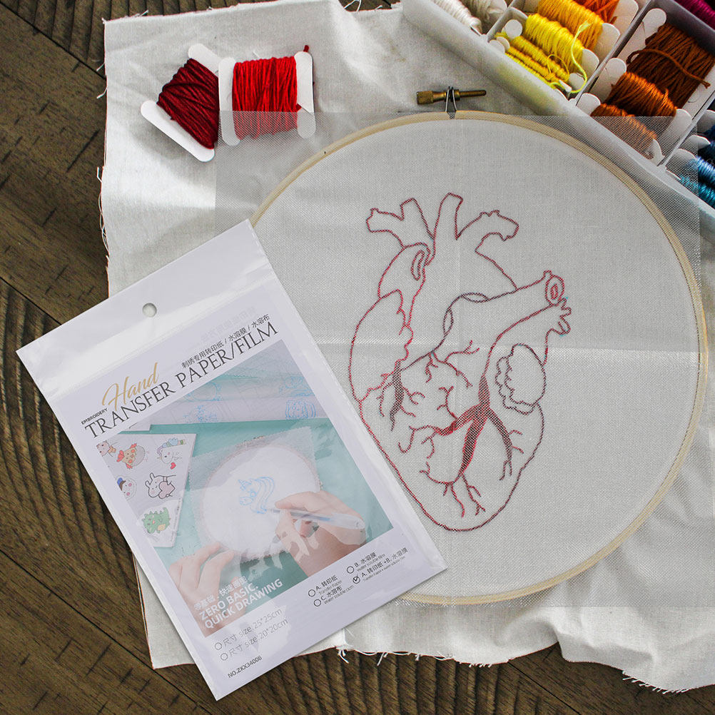 Embroidery Diy - 8Pcs Water Soluble Embroidery Transfer Paper