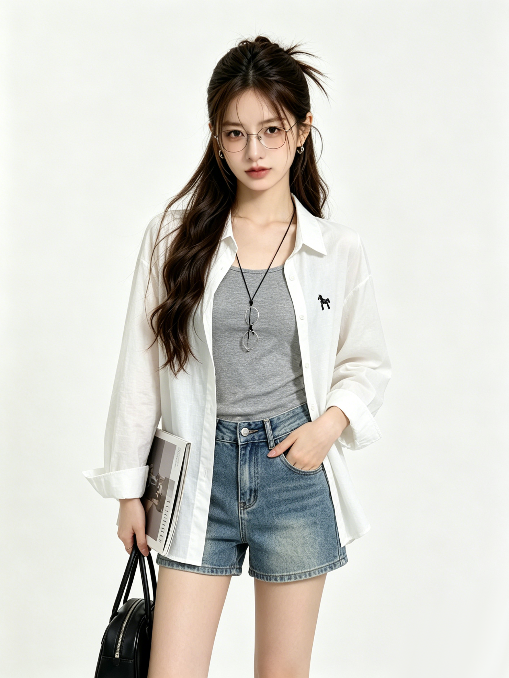 Embroidery Vest - Spring Summer Outfit Korean College Style