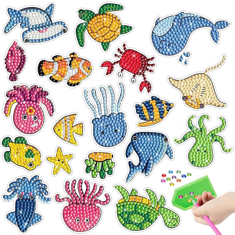 Embroidery Ideas For Bags - Cartoon Marine Animal Diamond Painting Kit