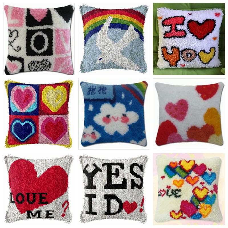 Embroidery Tas - Rainbow Love Series Latch Hook Rug