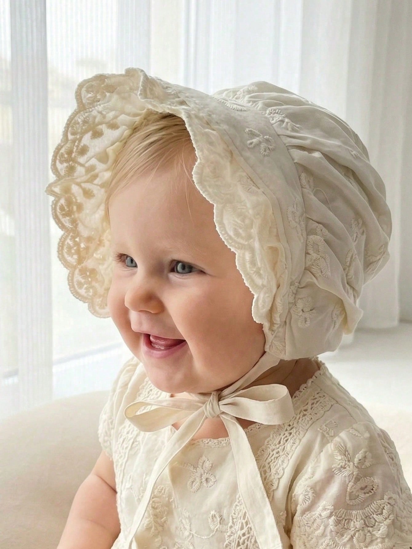 Embroidery Handicraft - 1pcs 6-18M Baby Girls White Lace