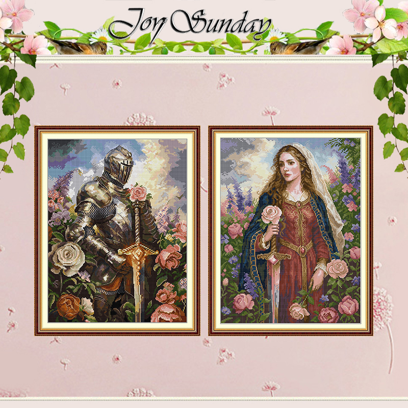 Embroidery Tas - Male Female Warrior Patterns Counted Cross