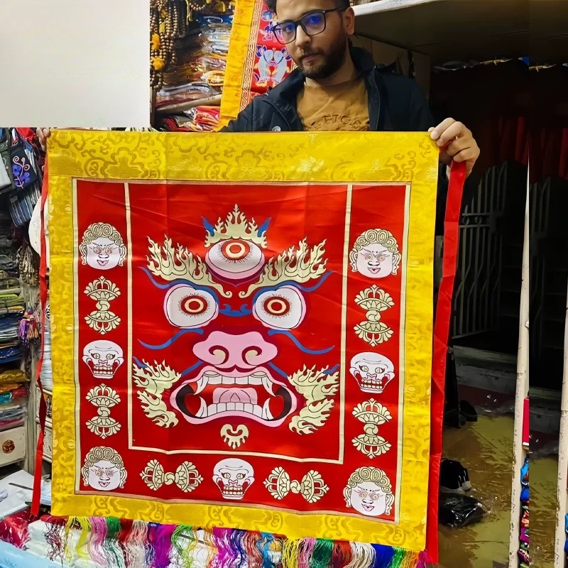 Embroidery Gold - Tibetan Style Gold Mahakala Embroidery Waist