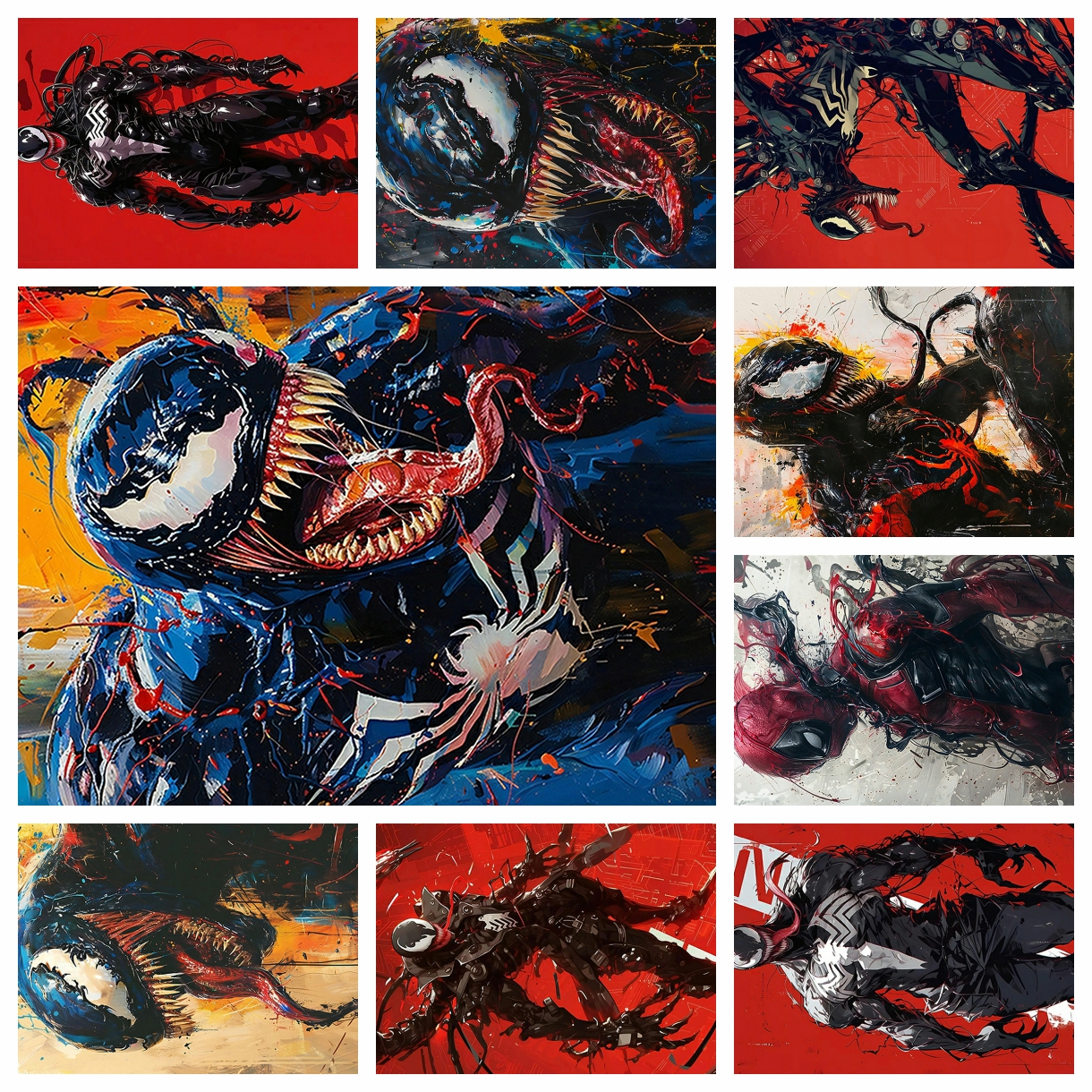 Anime Marvel venom spider-man  - Embroidery Handicraft 리뷰 및 가격