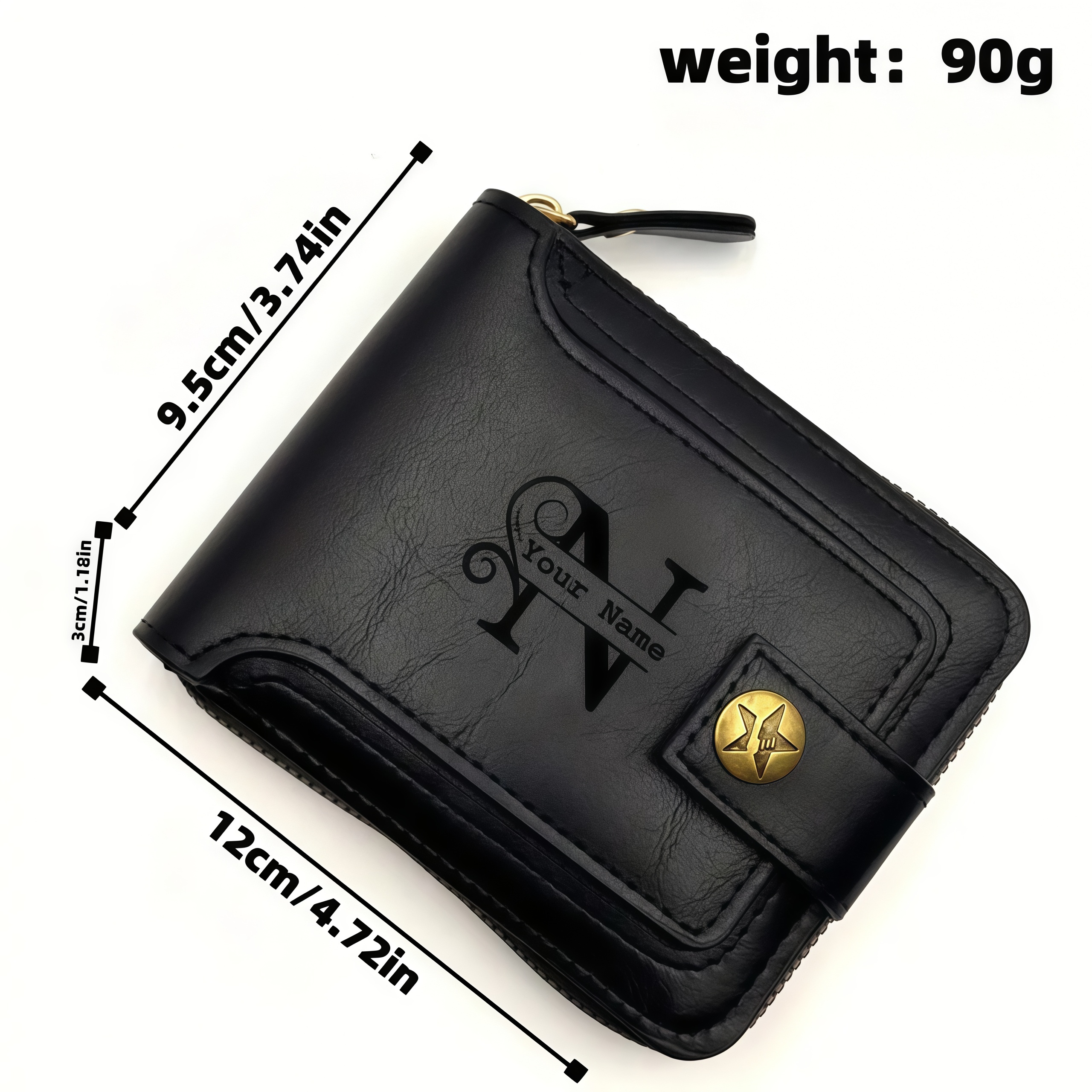 Customized Men's Name Wallet G - Embroidery Alphabet 리뷰 및 가격