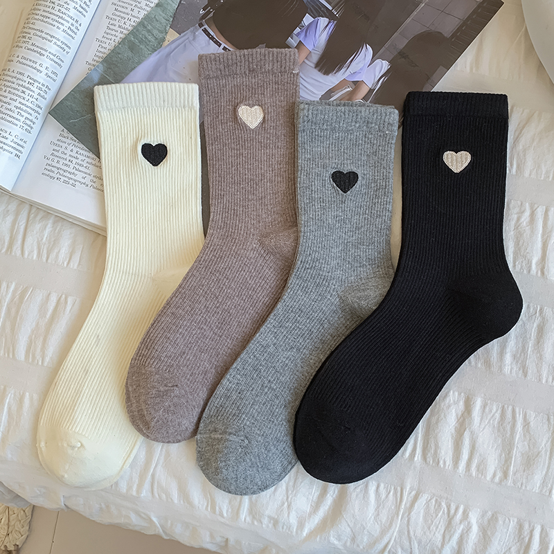 Socks For Women Korean Style N - Embroidery On Socks 리뷰 및 가격