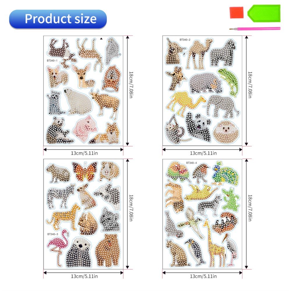 Cartoon Animal Diamond Paintin - Embroidery Ideas For Bags 리뷰 및 가격