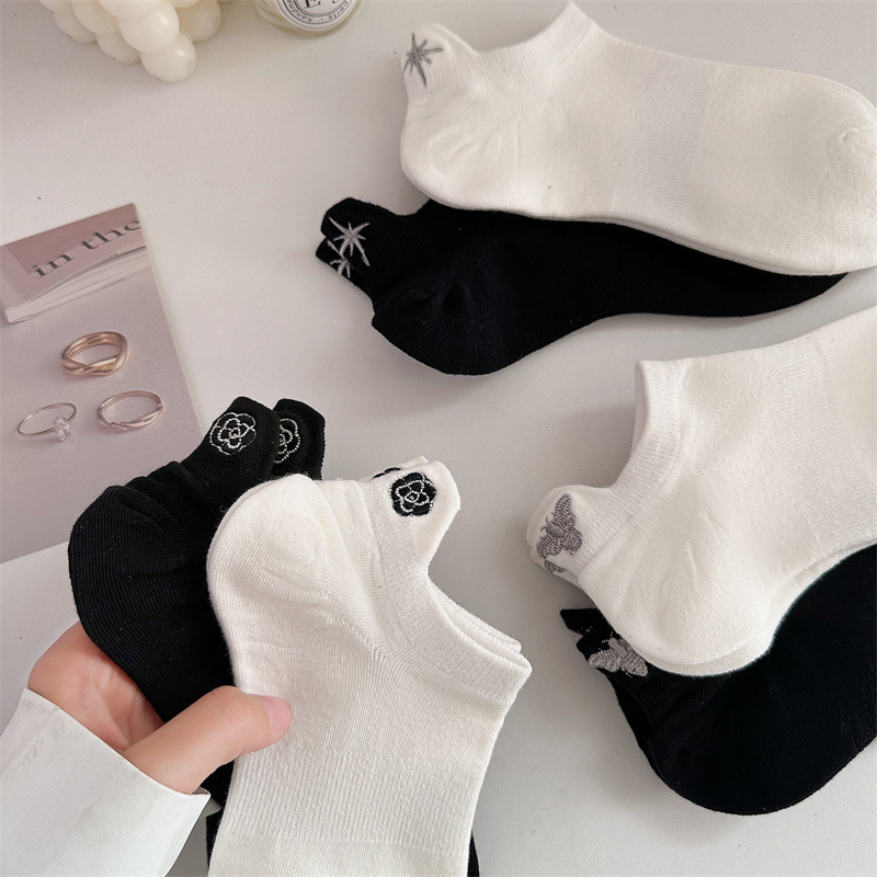 6 Pair Luxury Brand Women Sock - Embroidery On Socks 리뷰 및 가격