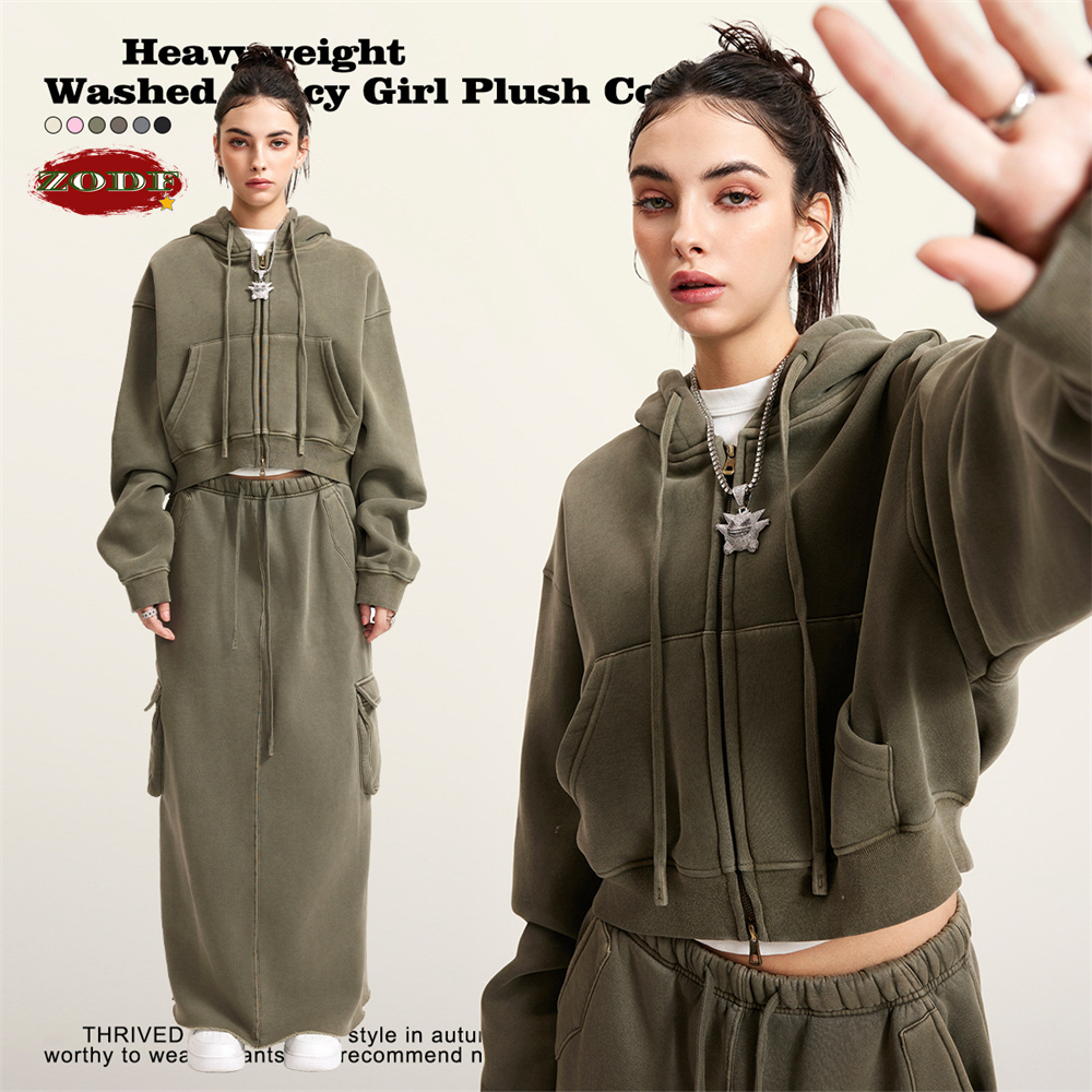 ZODF Retro 2025 Winter Women S - Embroidery Zip Up Hoodie 리뷰 및 가격