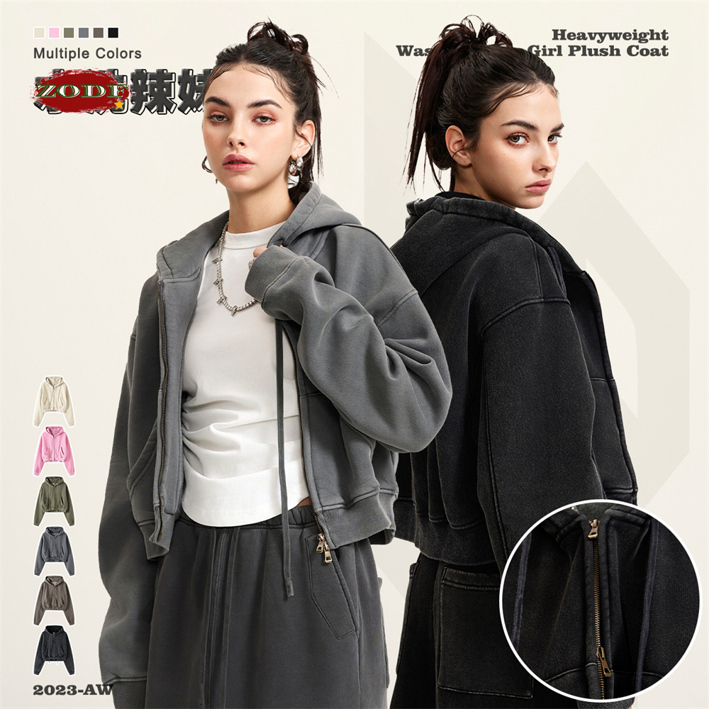ZODF Retro 2025 Winter Women S - Embroidery Zip Up Hoodie 리뷰 및 가격