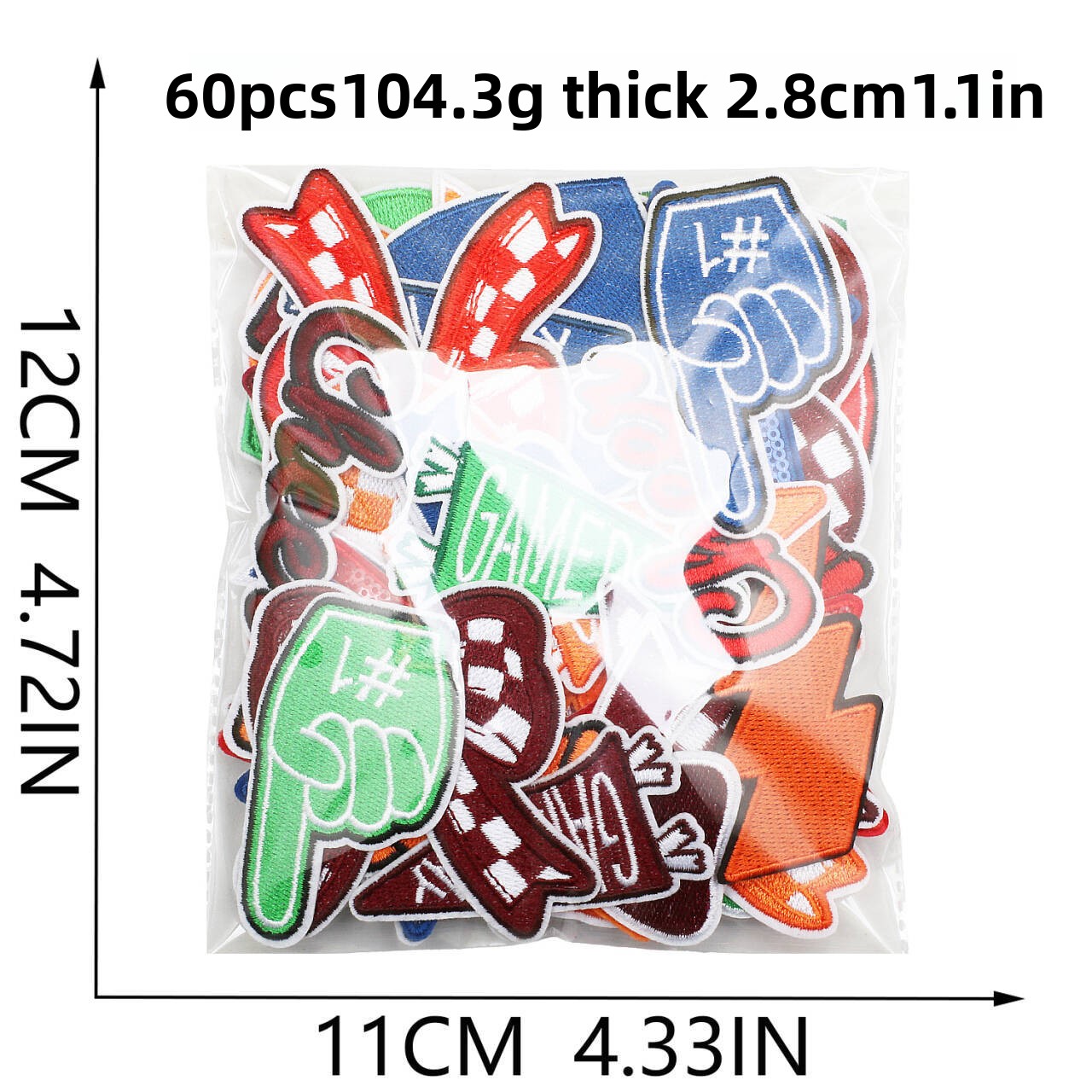1PCS Red Blue Green Lightning  - Embroidery Design Love 리뷰 및 가격