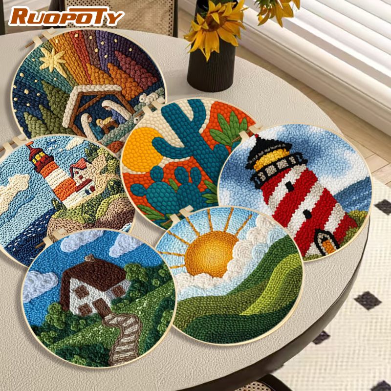 RUOPOTY Lighthouse Diy Needle  - Embroidery Ideas For Bags 리뷰 및 가격