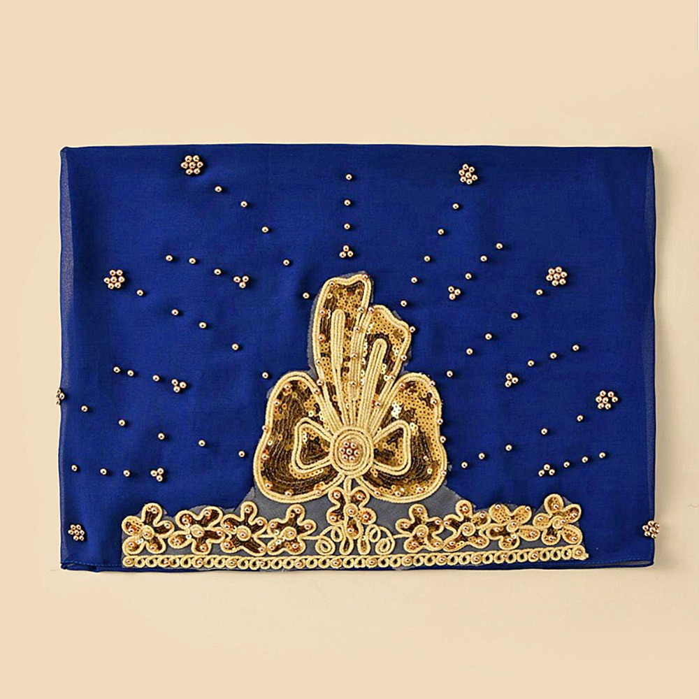 170×70cm Chiffon Hijab Scarf S - Embroidery Gold 리뷰 및 가격