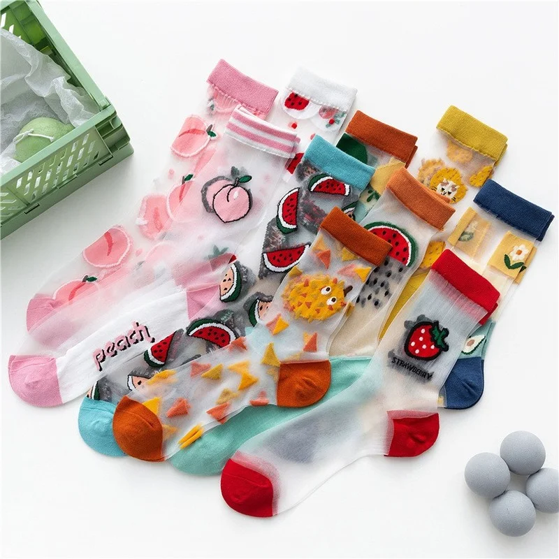 Hot Fashion Fruit Embroidery C - Embroidery On Socks 리뷰 및 가격