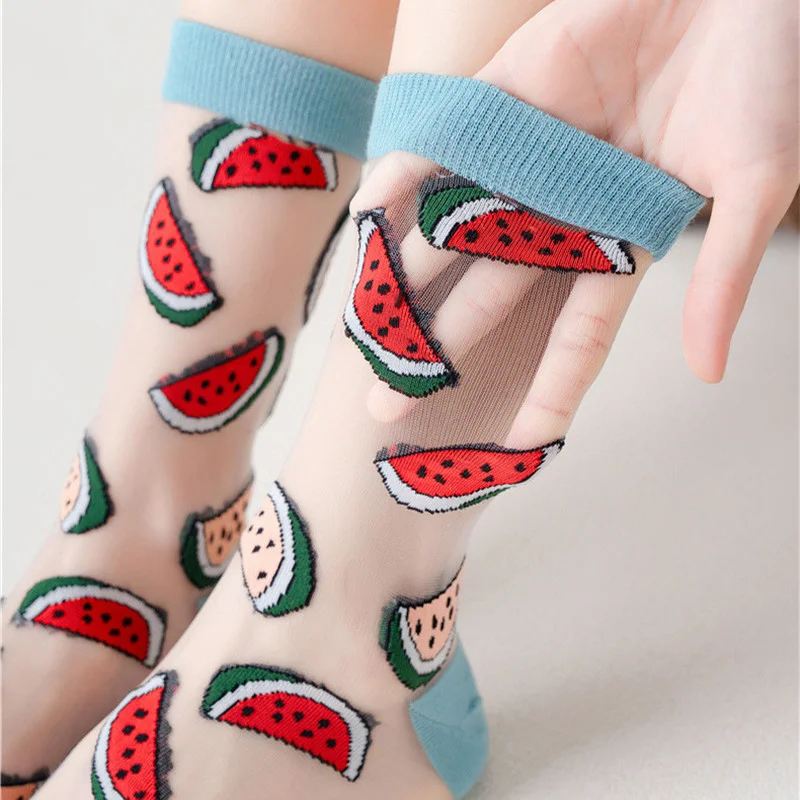 Hot Fashion Fruit Embroidery C - Embroidery On Socks 리뷰 및 가격