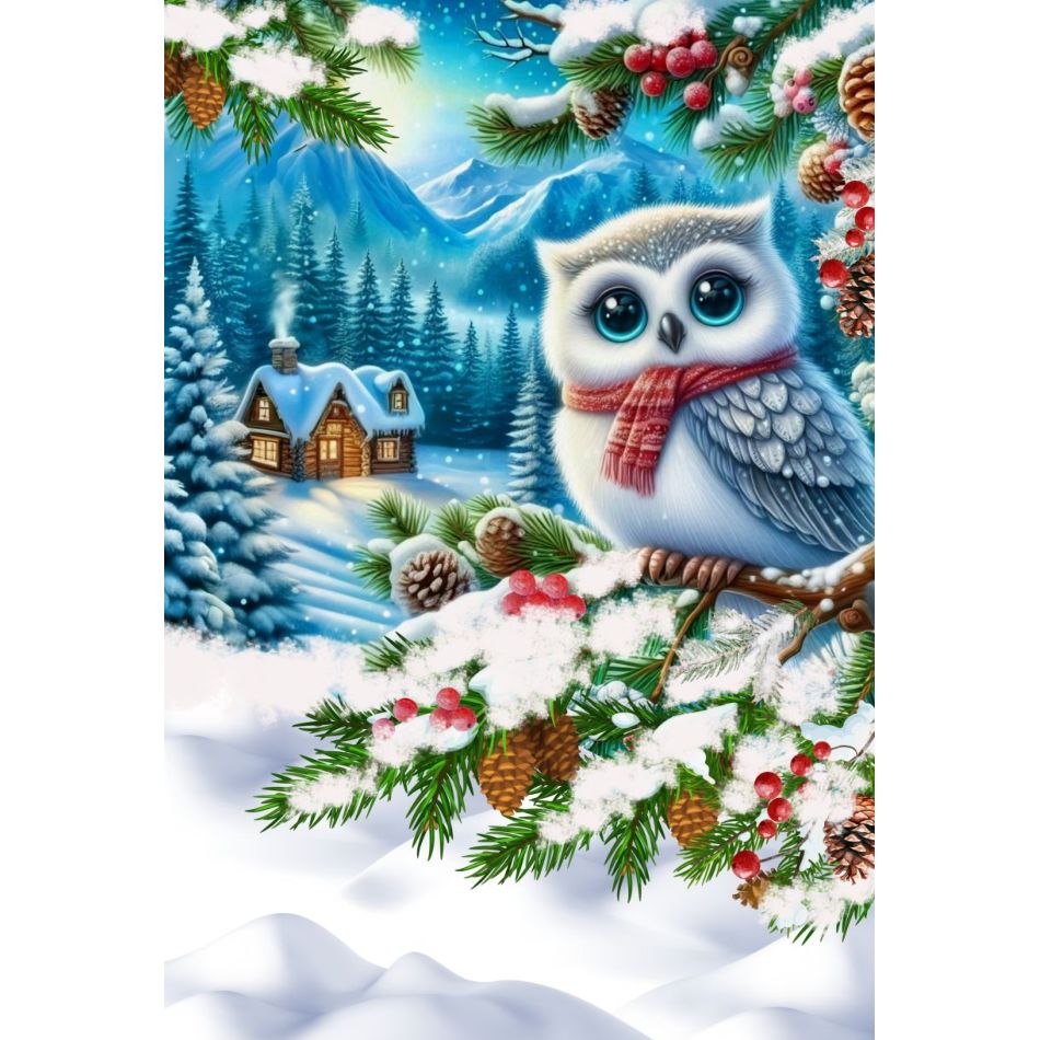 RUOPOTY Snowy Owl  Diamond Pai - Embroidery Ideas For Bags 리뷰 및 가격