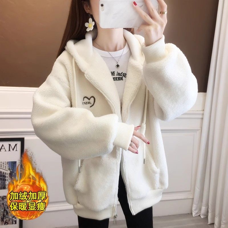 Love Letter Embroidered Lamb W - Embroidery Zip Up Hoodie 리뷰 및 가격