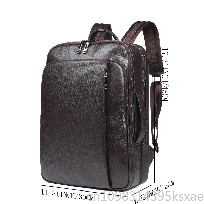 Men's Top Grain Leather Backpa - Embroidery Threads 리뷰 및 가격