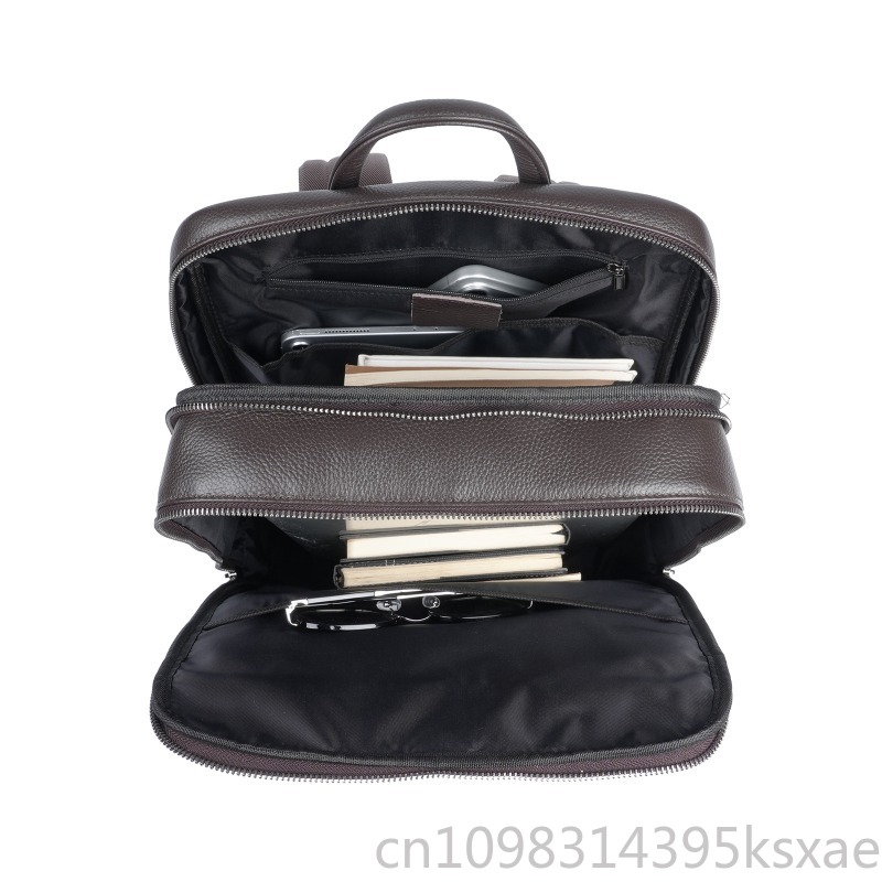 Men's Top Grain Leather Backpa - Embroidery Threads 리뷰 및 가격