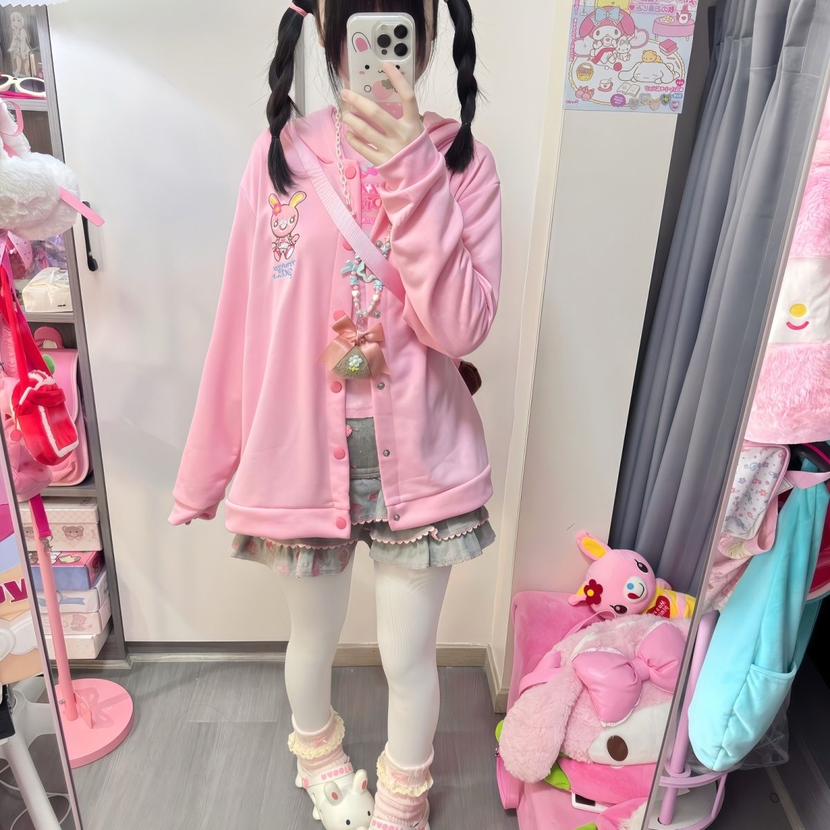 Japanese Cartoon Mp Embroidery - Embroidery Zip Up Hoodie 리뷰 및 가격