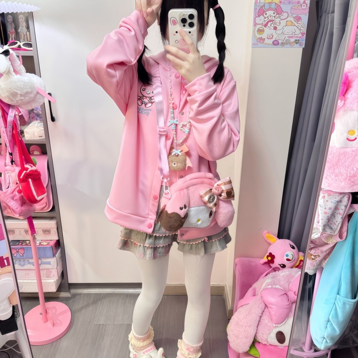 Japanese Cartoon Mp Embroidery - Embroidery Zip Up Hoodie 리뷰 및 가격