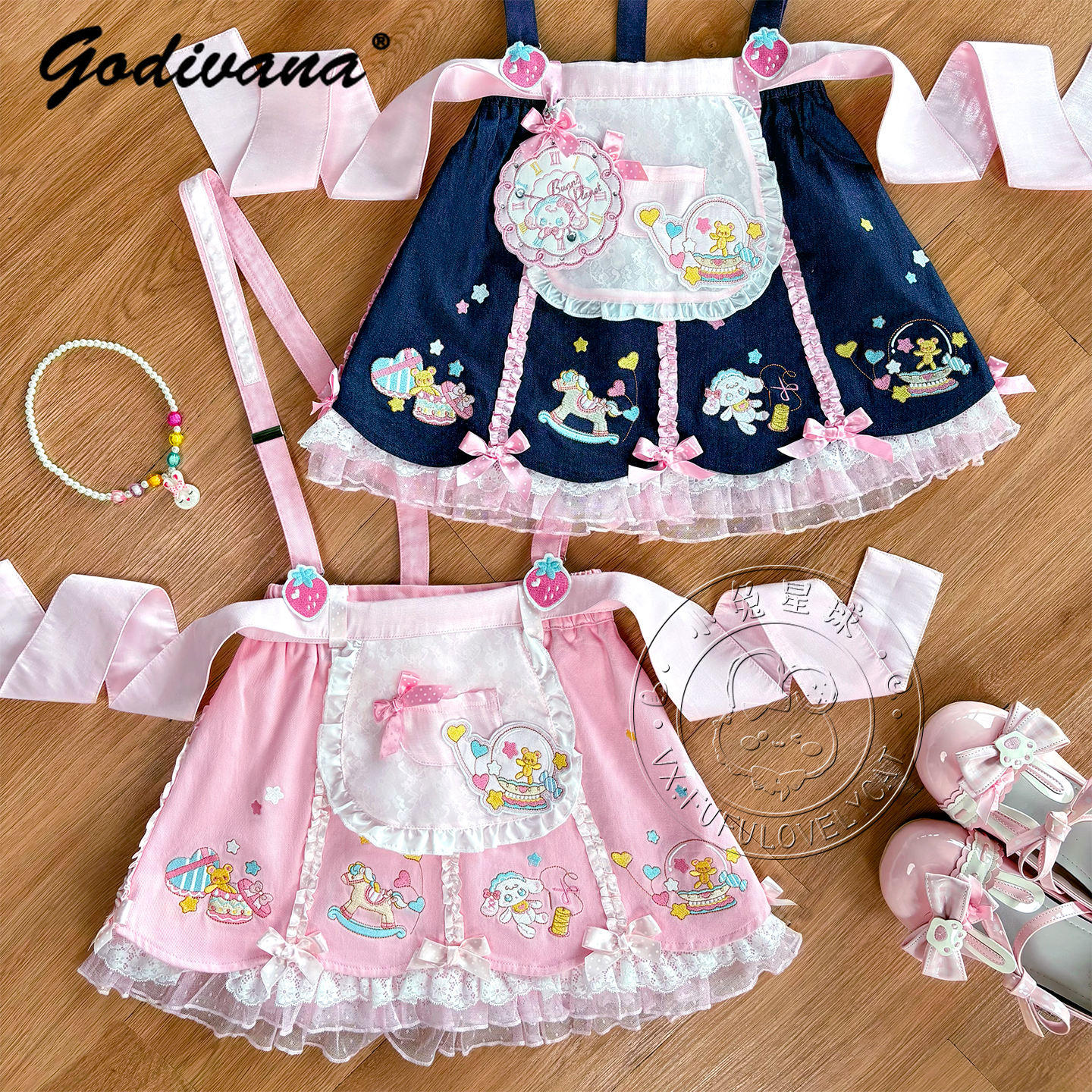 Lolita Daughters Clothes Cute  - Embroidery Uniforms 리뷰 및 가격