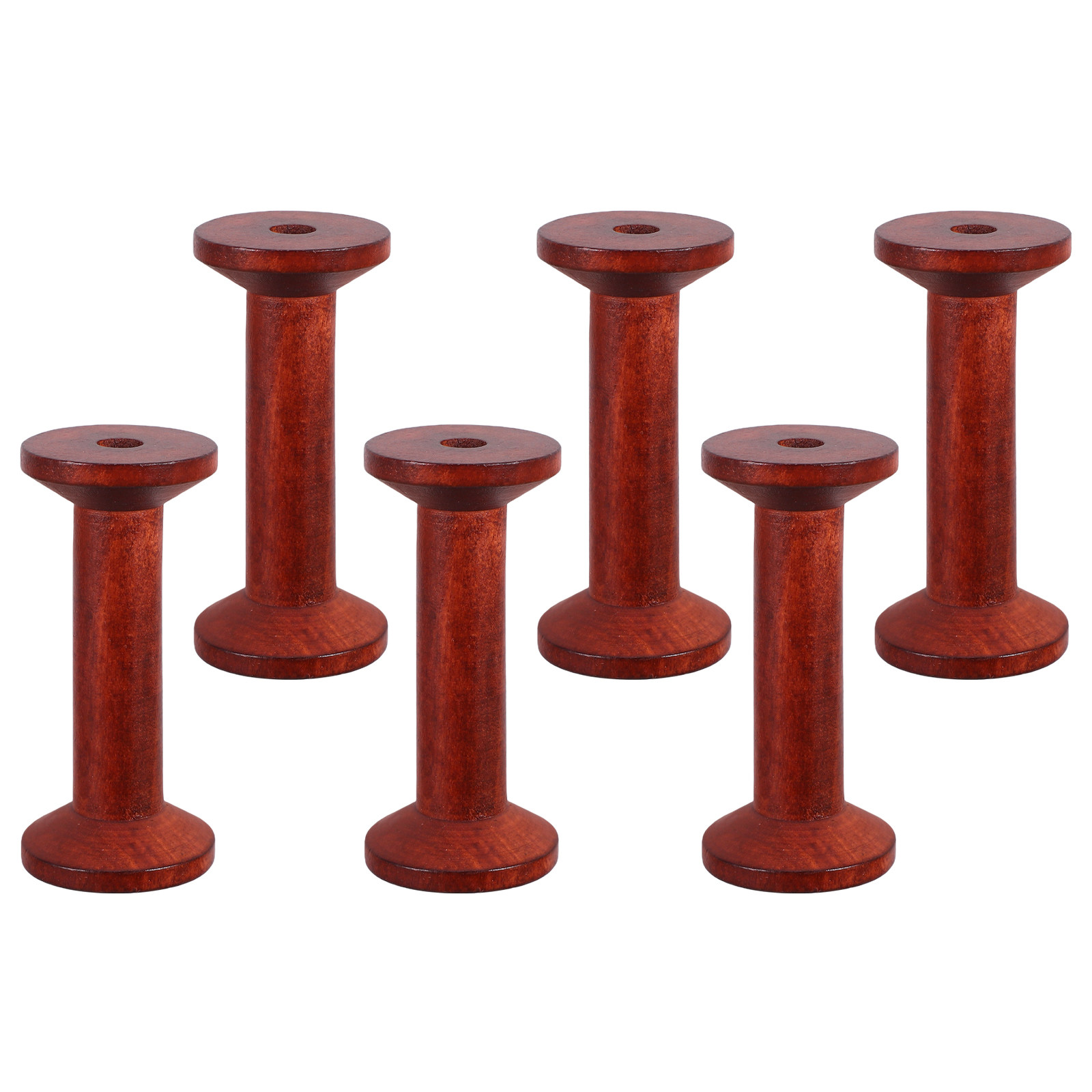 6Pcs Smooth Wood Thread Spools - Embroidery Threads 리뷰 및 가격