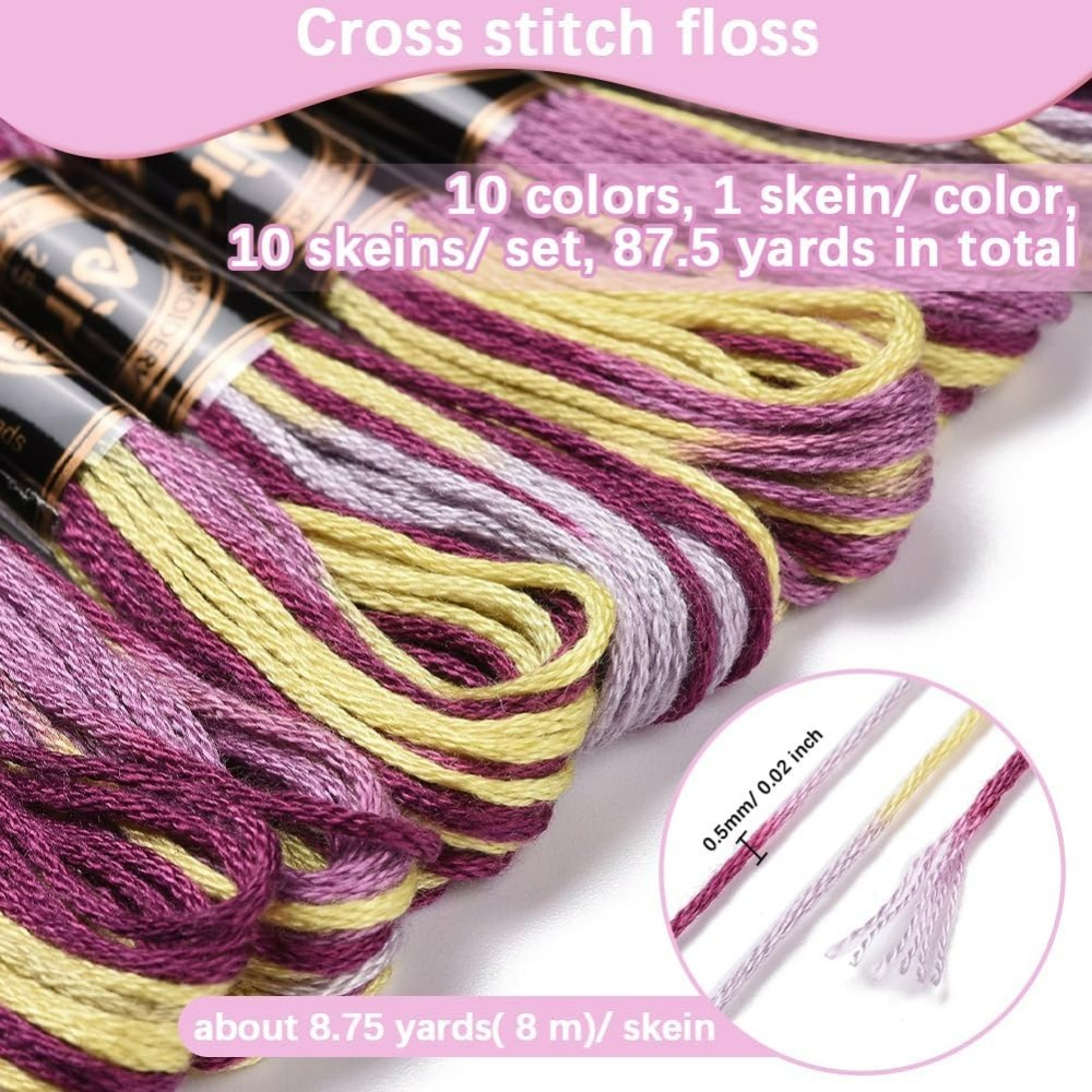 6 Strands Purple Variegated Em - Embroidery Threads 리뷰 및 가격