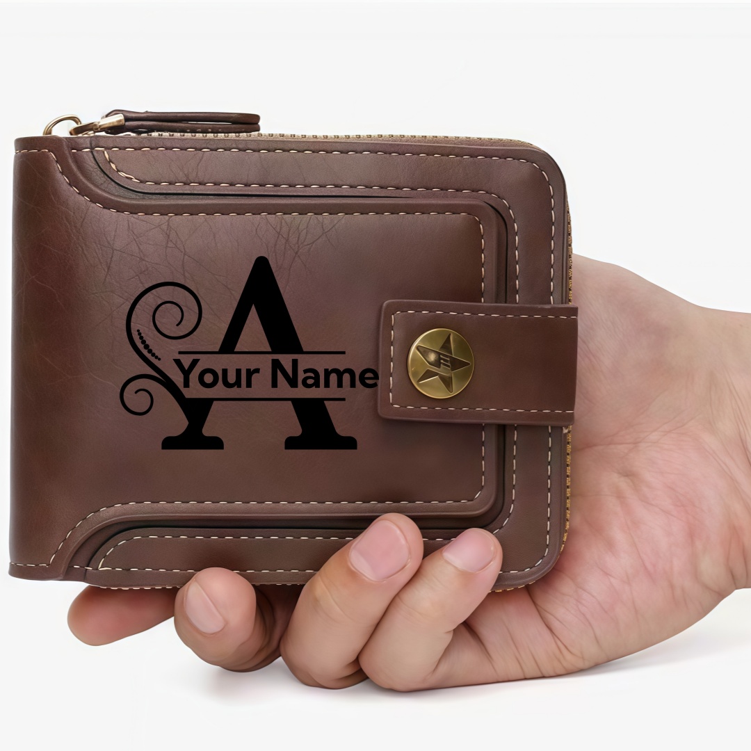 Men's Custom Wallet - Personal - Embroidery Alphabet 리뷰 및 가격