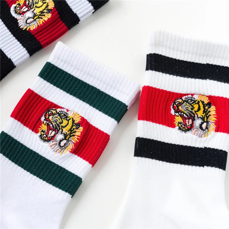 New Unisex Couple Tiger Head E - Embroidery On Socks 리뷰 및 가격