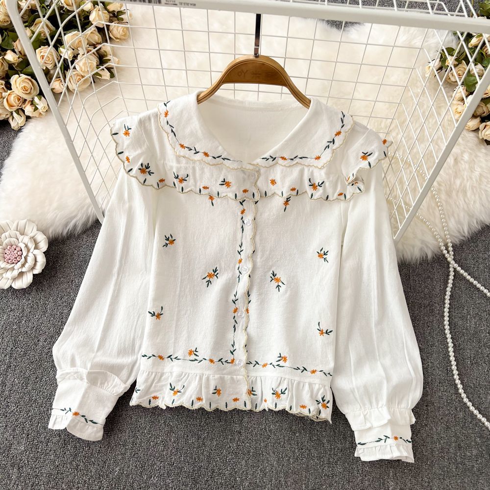 Lovely Shirts Women New Spring - Embroidery Design Love 리뷰 및 가격