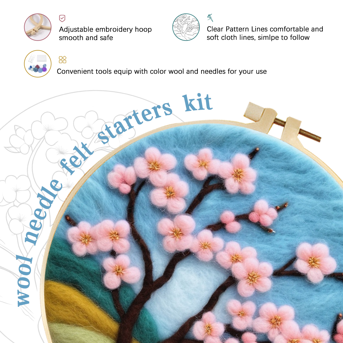 RUOPOTY Sea Wave Pattern Wool  - Felt Sheet Wool 리뷰 및 가격