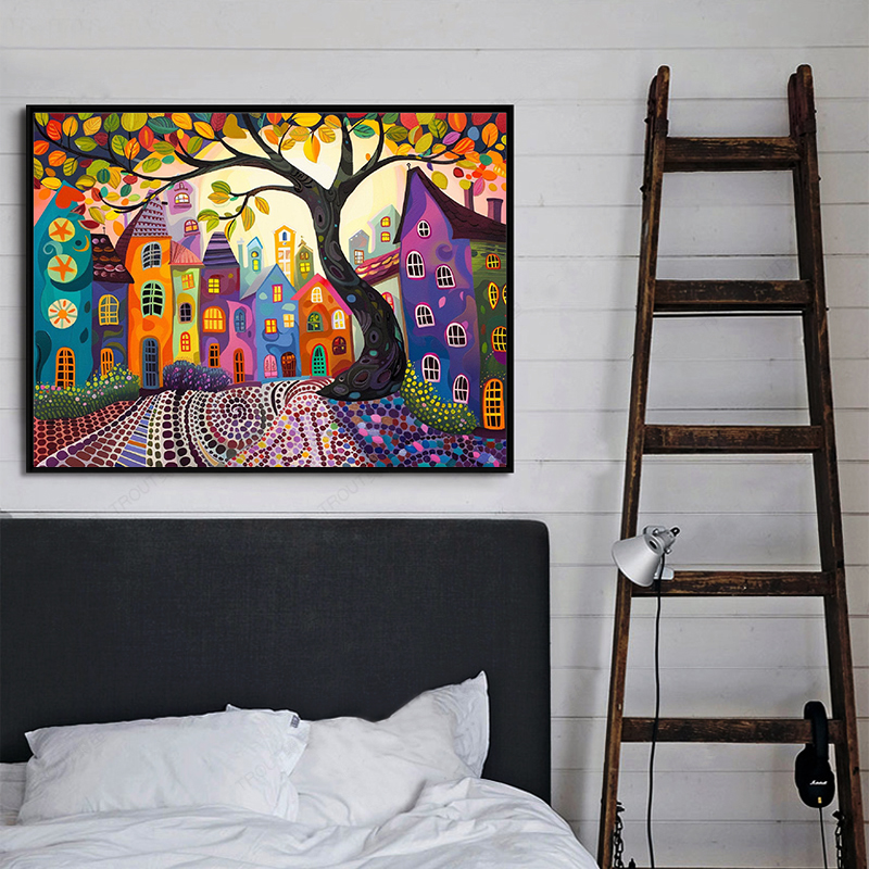 Frameless,Night View 5D Diamon - Embroidery Wall Art 리뷰 및 가격