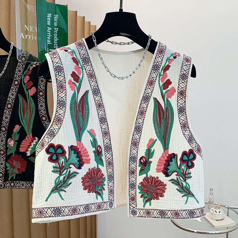 Spring Summer New Bohemian Eth - Embroidery Vest 리뷰 및 가격