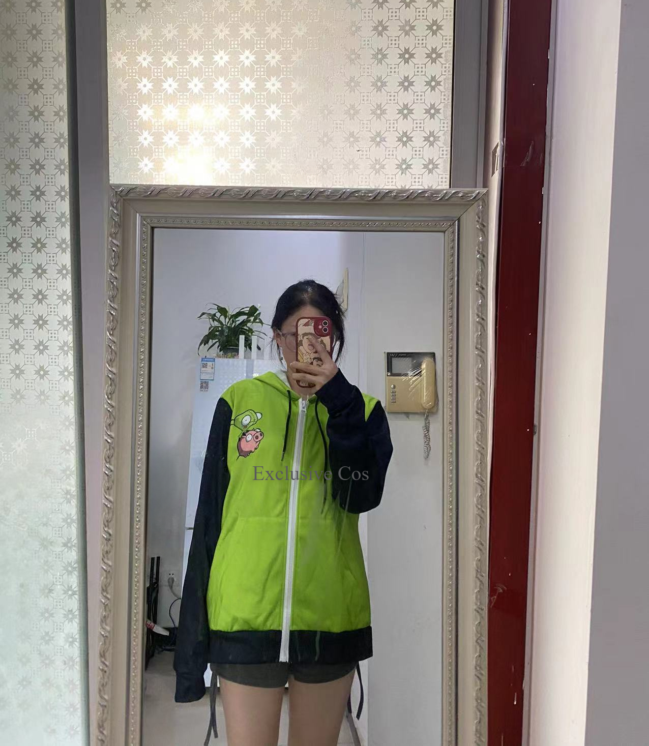 Anime Invader Cosplay Costume  - Embroidery Zip Up Hoodie 리뷰 및 가격