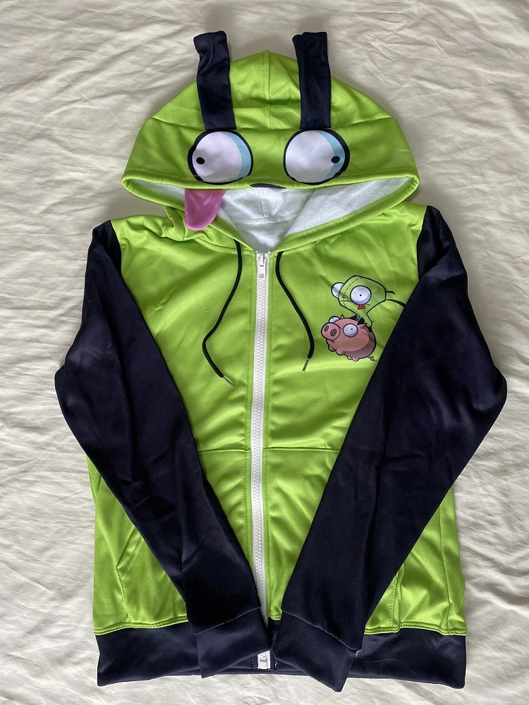 Anime Invader Cosplay Costume  - Embroidery Zip Up Hoodie 리뷰 및 가격