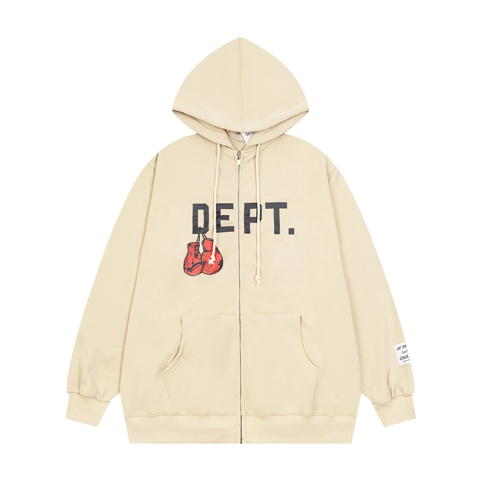 Dept Print Fashion Brand Lette - Embroidery Zip Up Hoodie 리뷰 및 가격