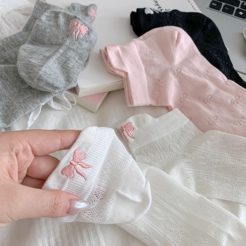 1Pairs Women Short Socks Haraj - Embroidery On Socks 리뷰 및 가격