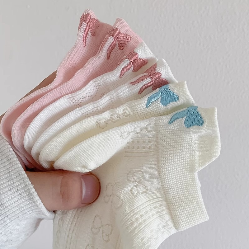 1Pairs Women Short Socks Haraj - Embroidery On Socks 리뷰 및 가격