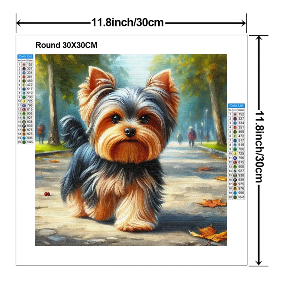 Yorkshire Terrier Dog 5D DIY D - Embroidery Handicraft 리뷰 및 가격