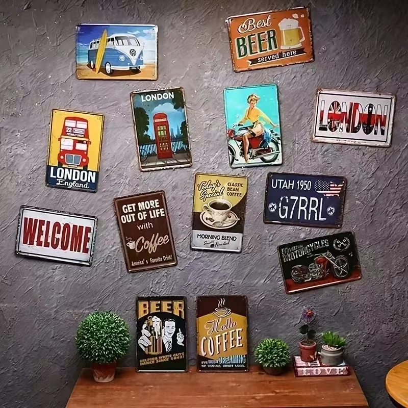 Vintage Bar Metal Signs Bathro - Embroidery Wall Art 리뷰 및 가격