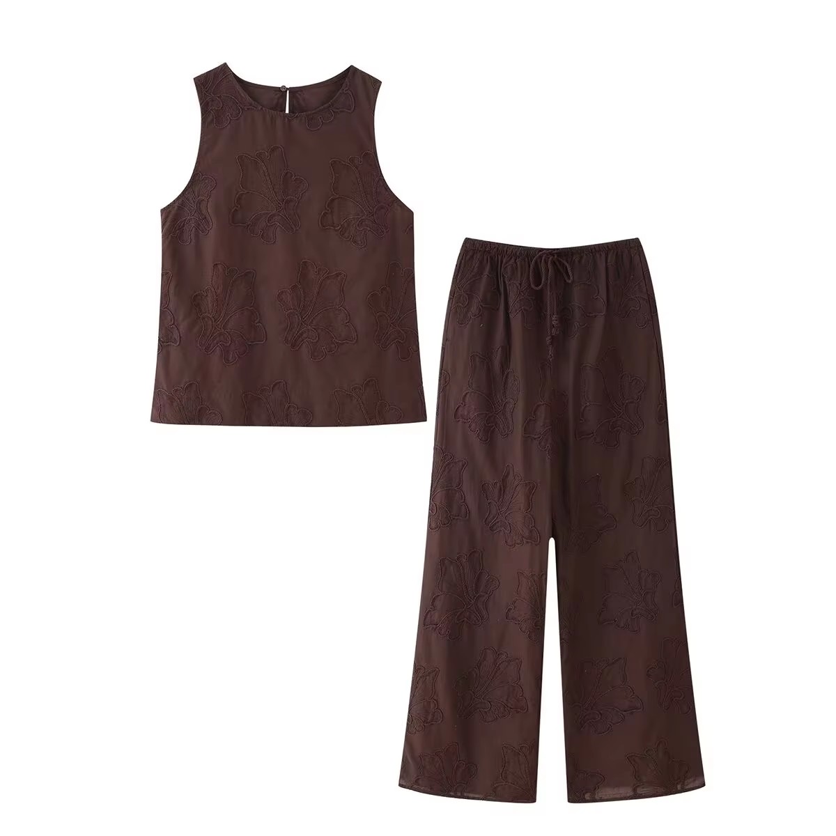 HH Women Solid Embroidery Pant - Embroidery Vest 리뷰 및 가격
