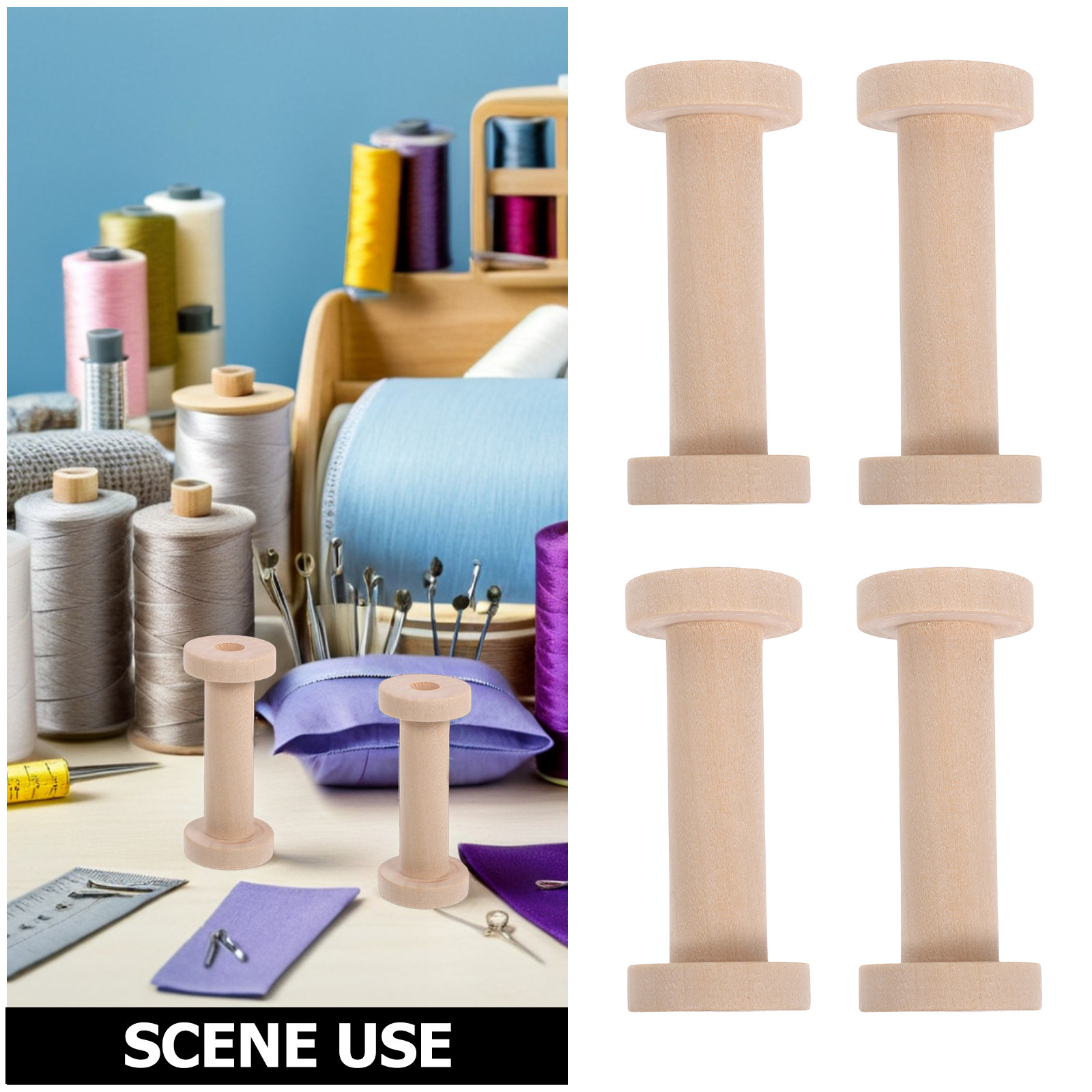 15Pcs Vintage Wooden Spools Em - Embroidery Threads 리뷰 및 가격