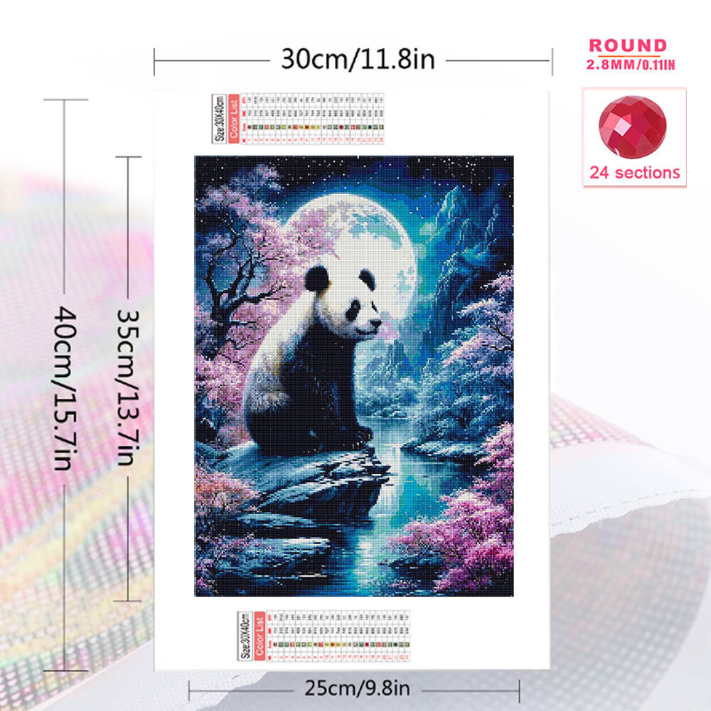 1PC frameless   Panda Diamond  - Embroidery Wall Art 리뷰 및 가격