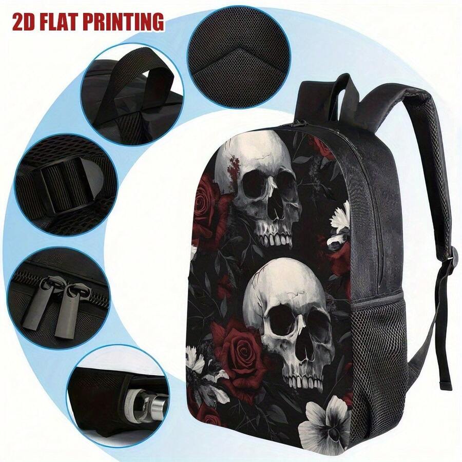 Gothic Skull Floral Backpack B - Embroidery Gothic 리뷰 및 가격